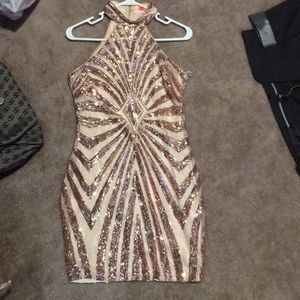 Gold Sequin Dress